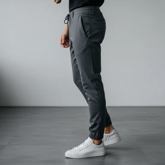 Nova Esnek Dokulu Slim-Fit Jogger Pantolon