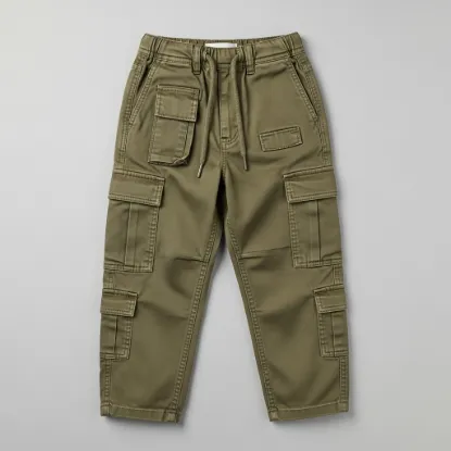 Kargo Cepli Dayanıklı Çocuk Gabardin Pantolon